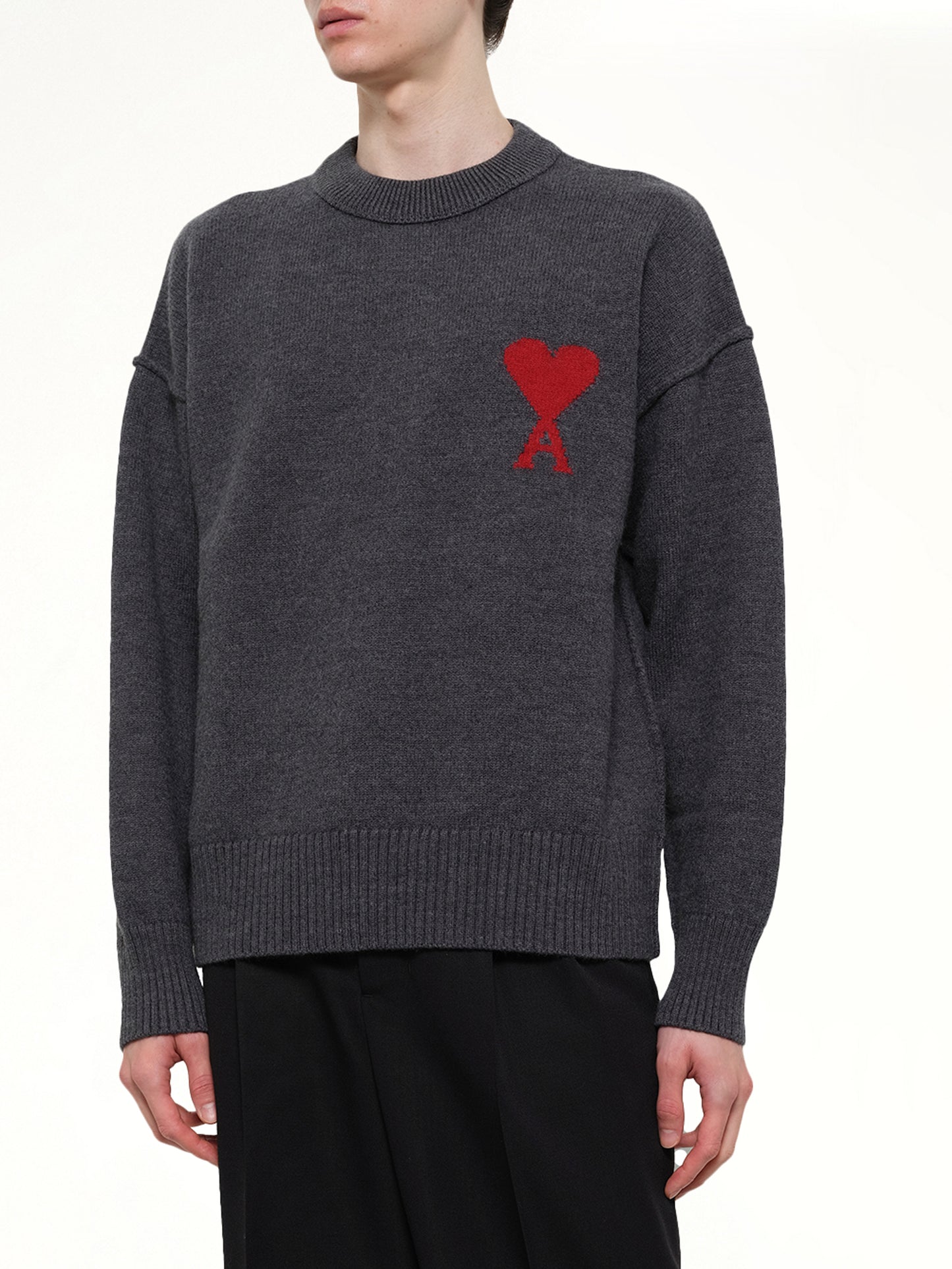 Red Ami De Coeur Sweater in Grey