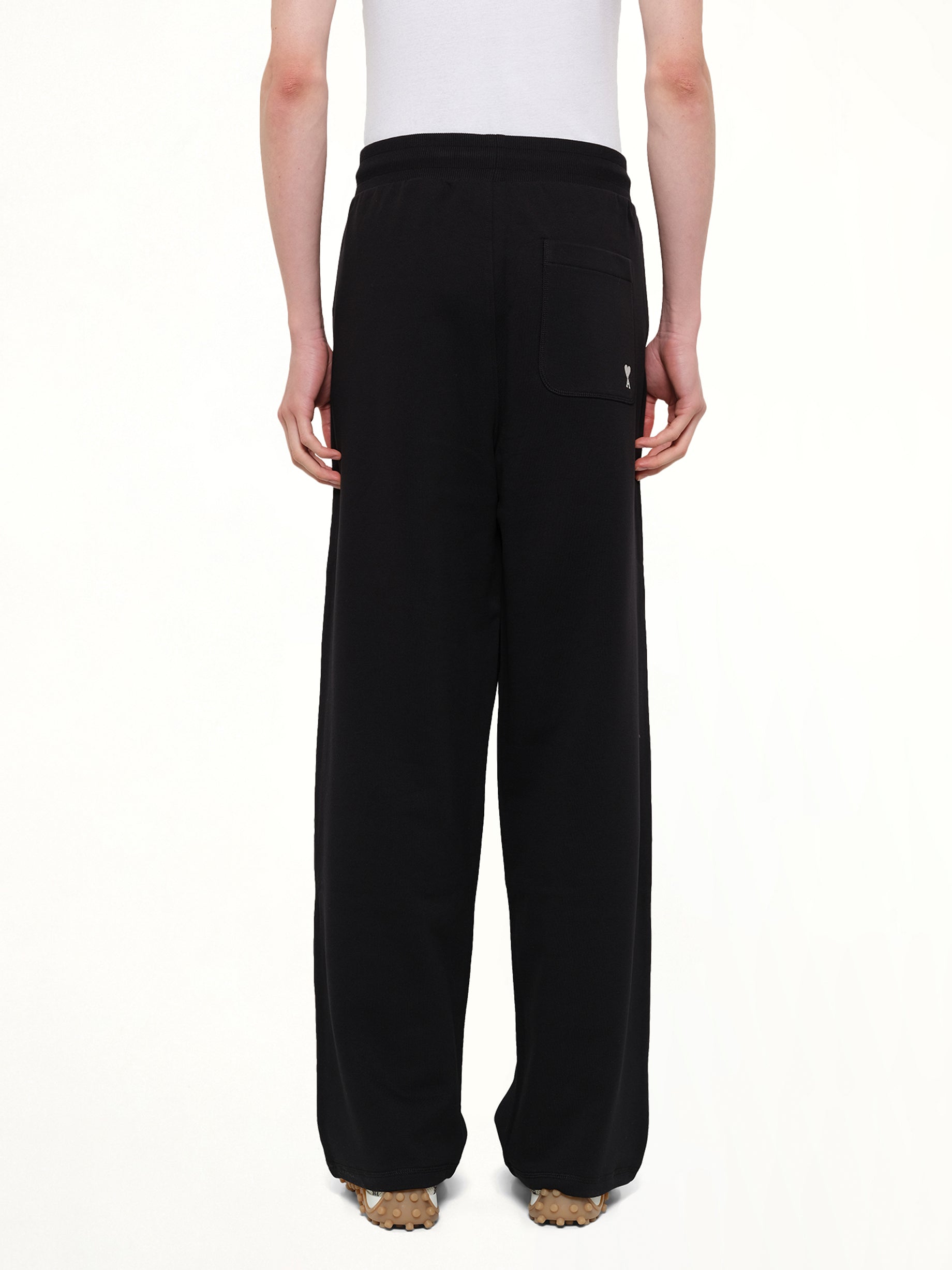 AMI PARIS Contrasted ADC Jogger in Black Back View from MARAIS