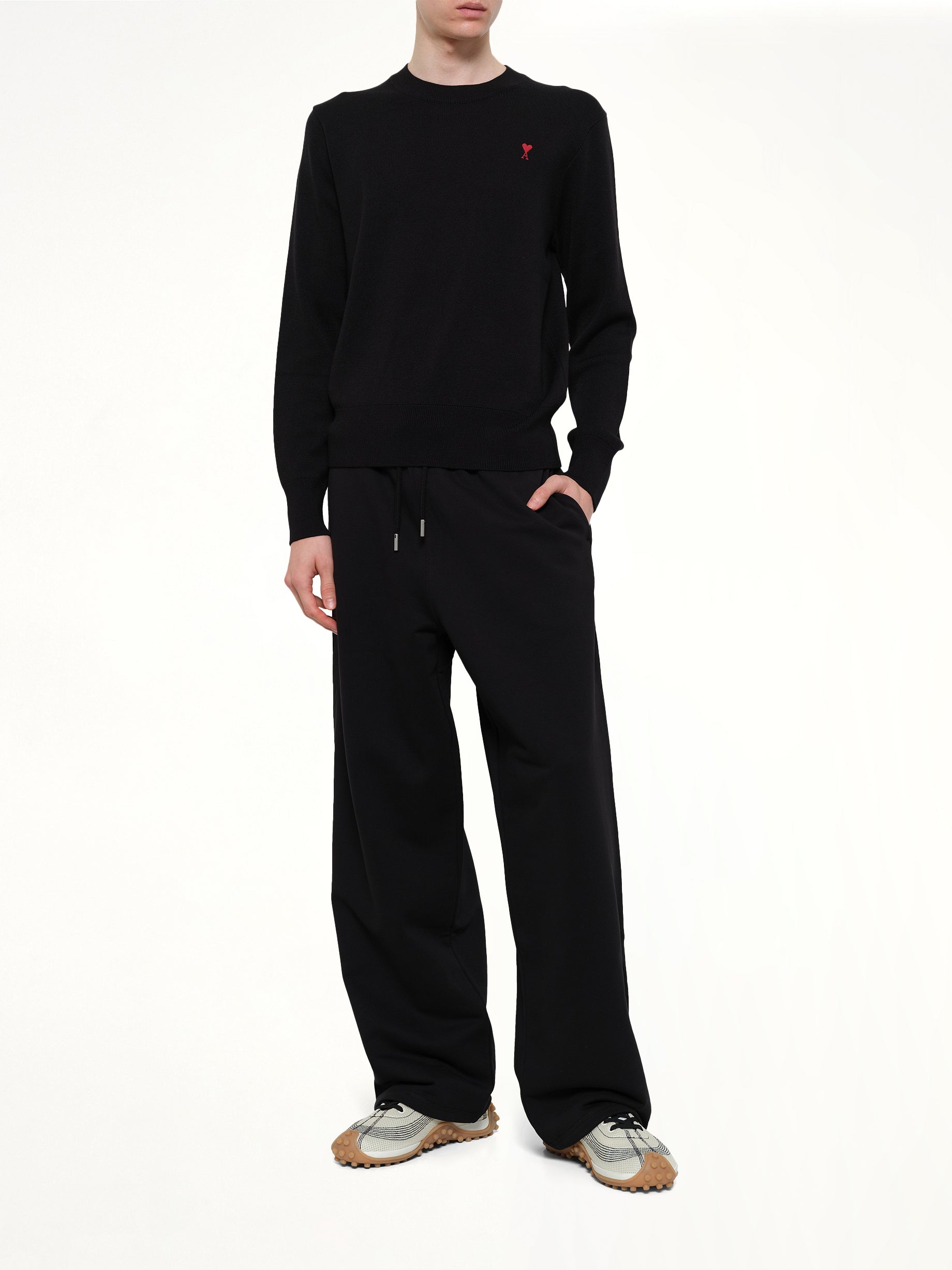 AMI PARIS Contrasted ADC Jogger in Black Full Reference from MARAIS