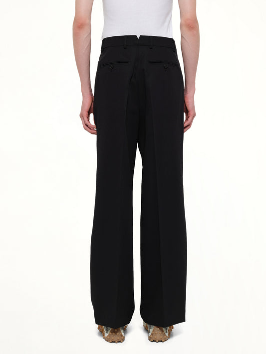 Low Waist Wide Trouser in Black