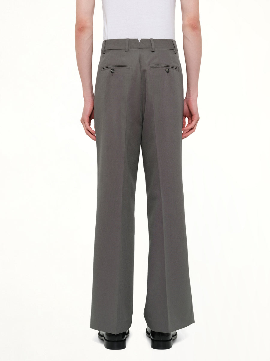 Low Waist Wide Trouser in Carbon