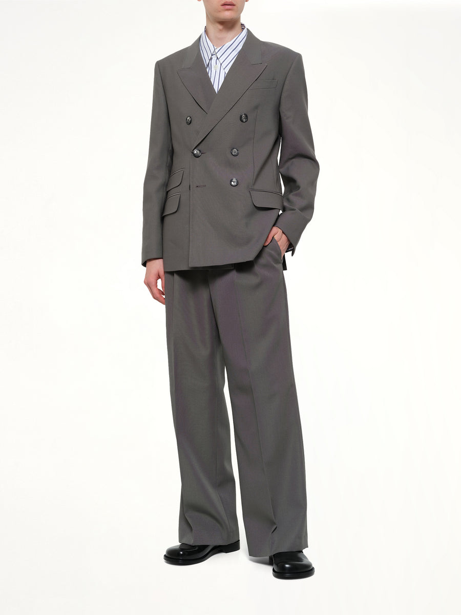 Low Waist Wide Trouser in Carbon
