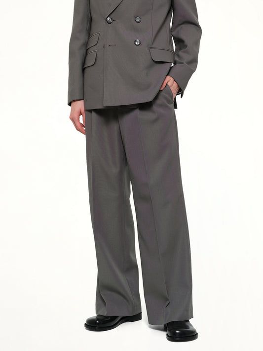 Low Waist Wide Trouser in Carbon