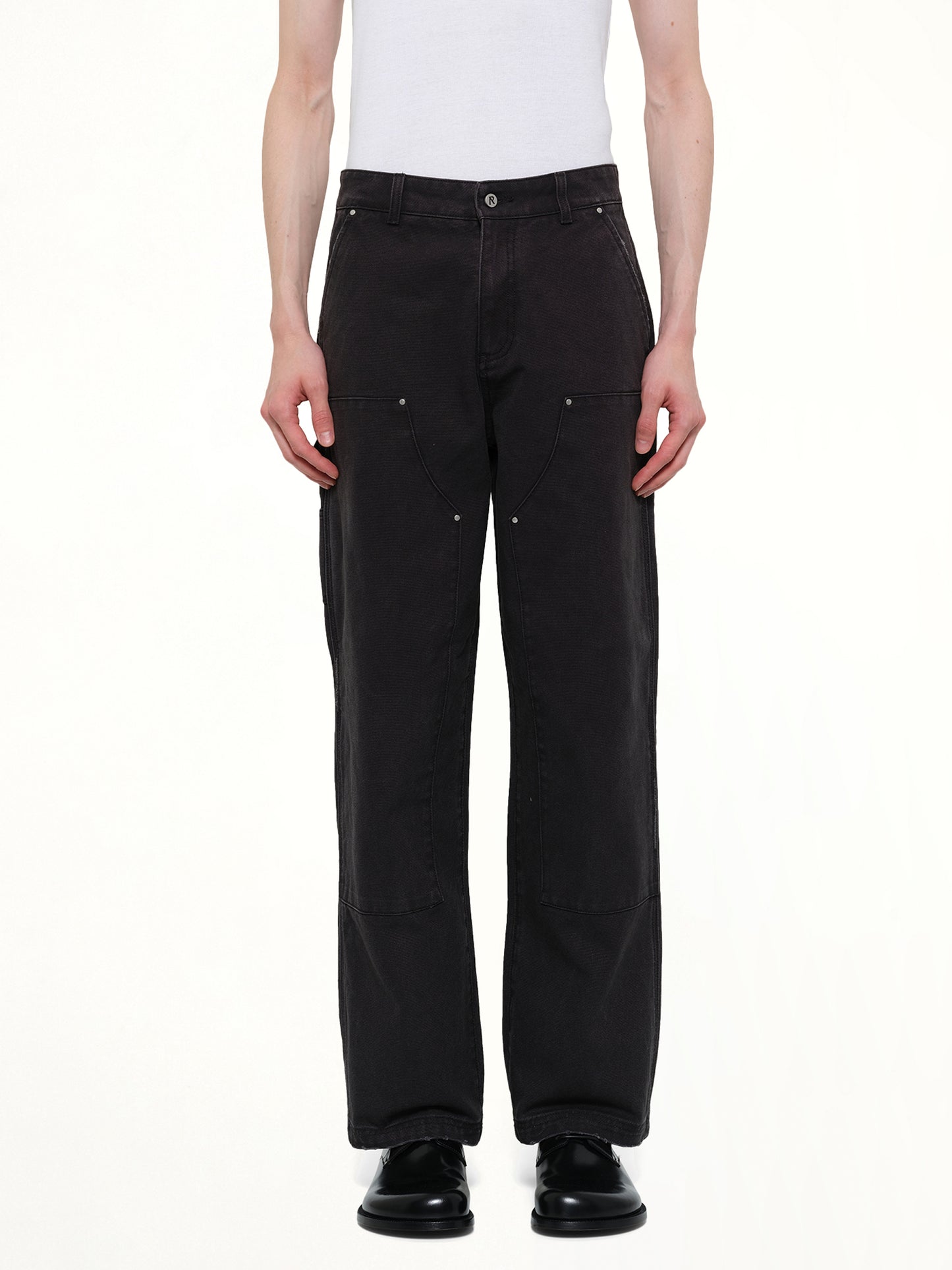 Worker Pant in Washed Black