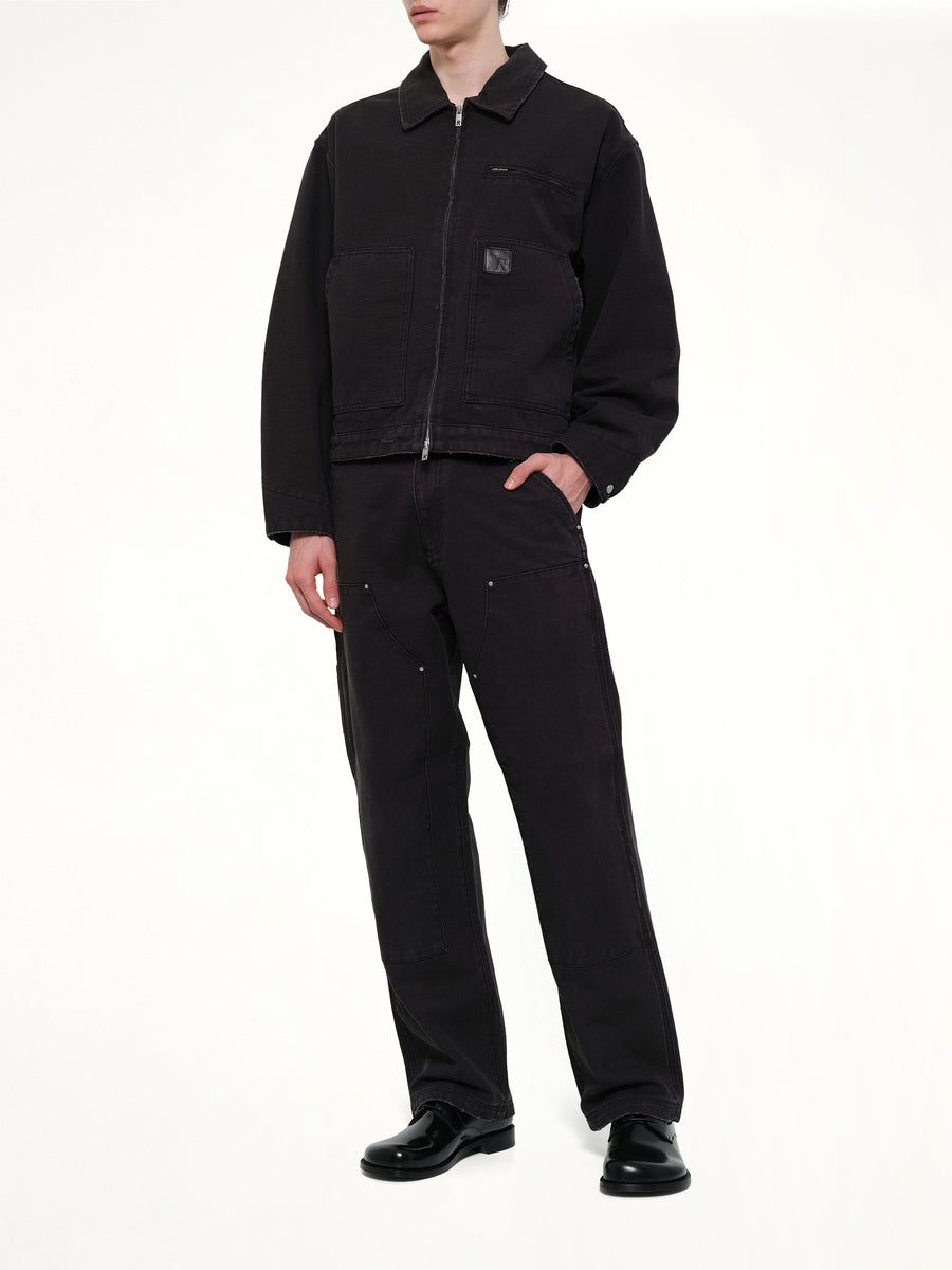 Worker Pant in Washed Black