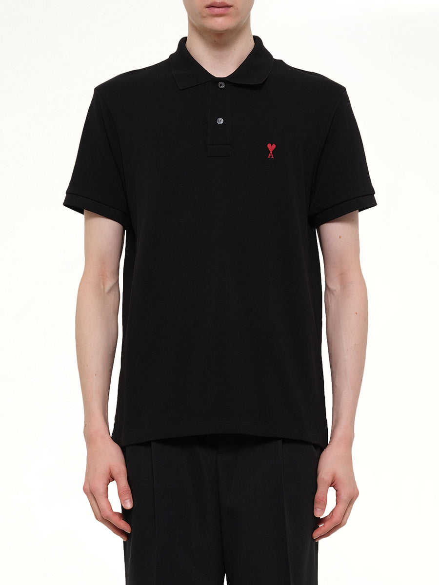 Ami De Coeur Polo in Black/Red