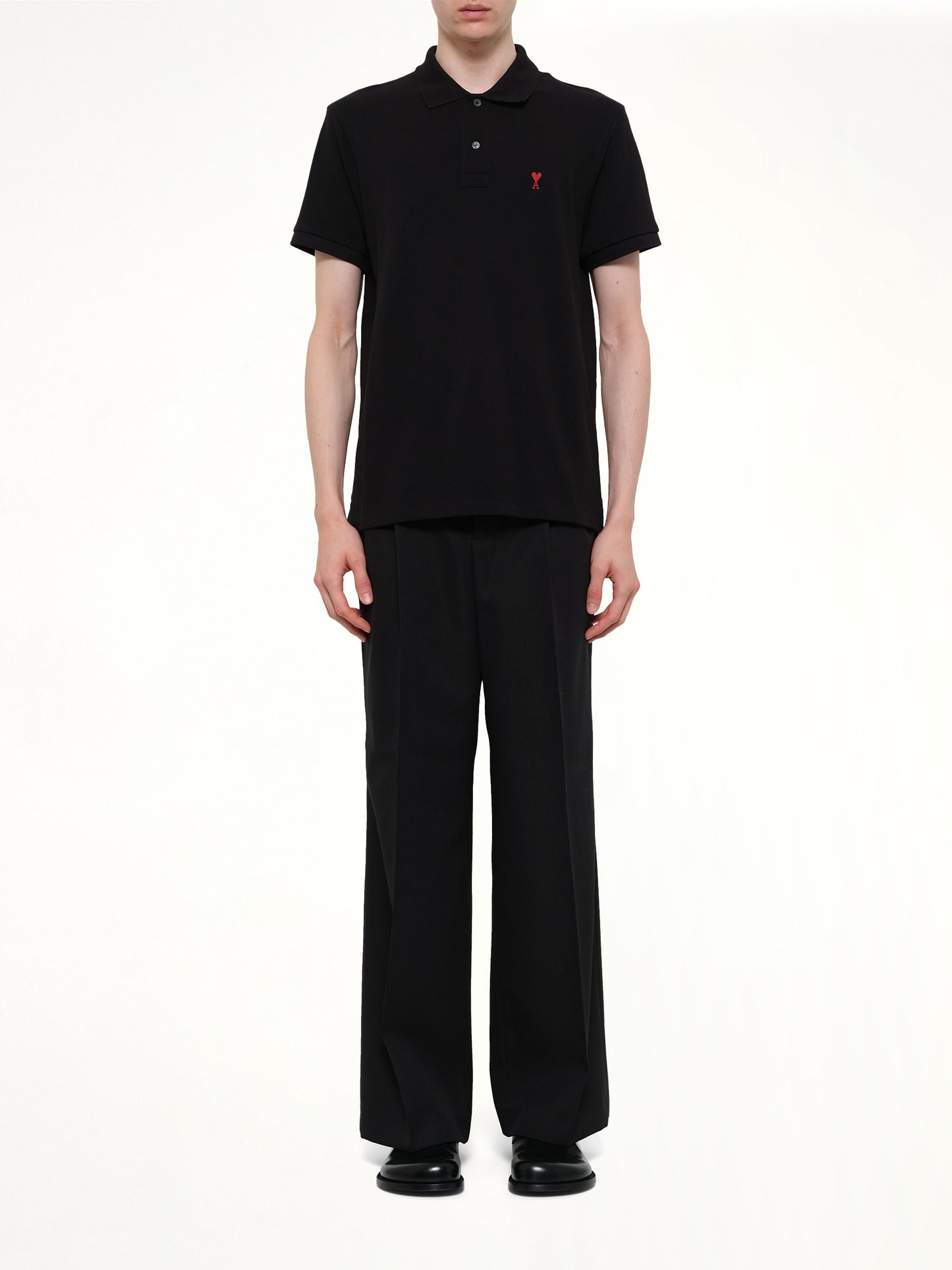 Red Ami De Coeur Polo in Black