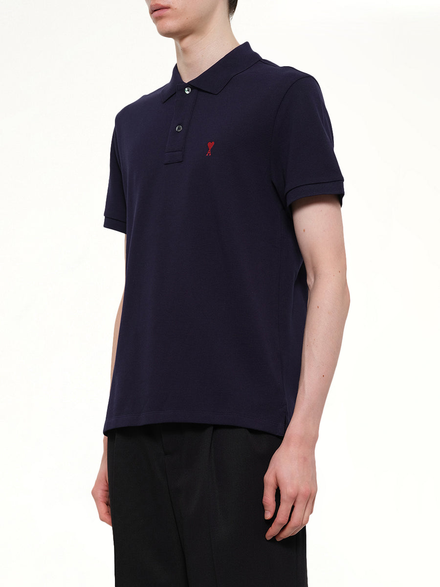 Ami De Coeur Polo in Navy/Red
