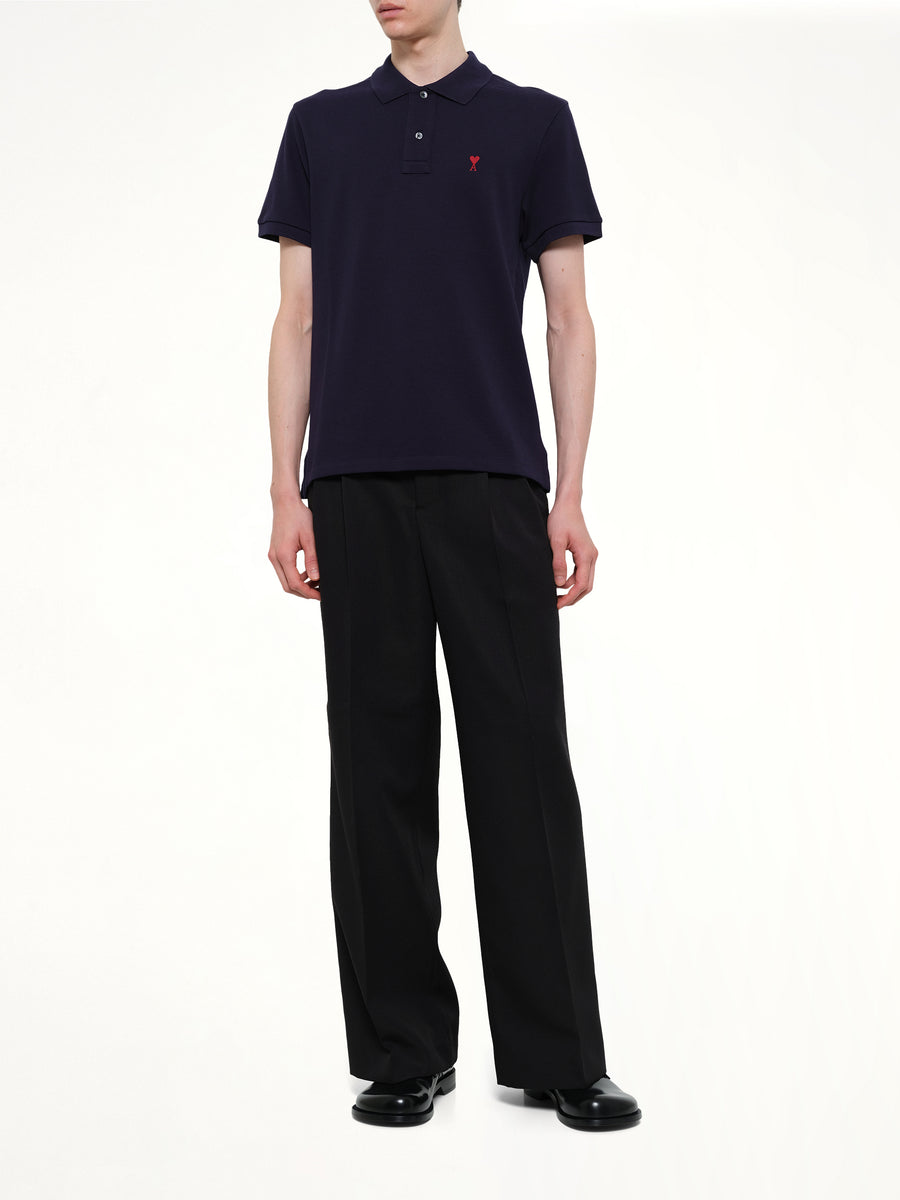 Ami De Coeur Polo in Navy/Red
