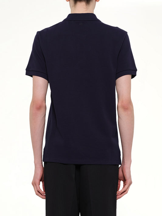 Red Ami De Coeur Polo in Navy