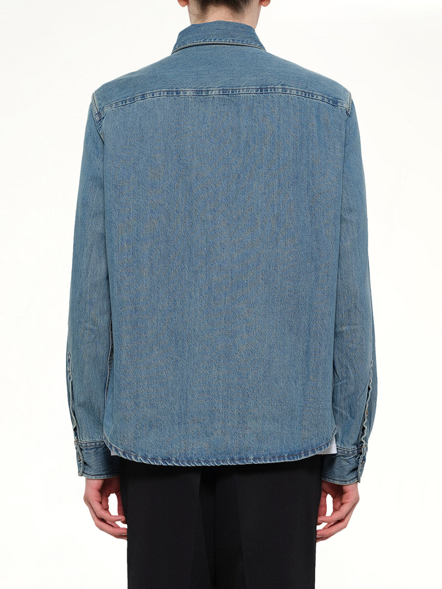 Contrasted Ami De Coeur Shirt in Blue