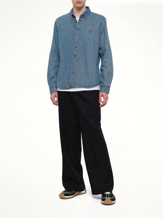 Contrasted Ami De Coeur Shirt in Blue