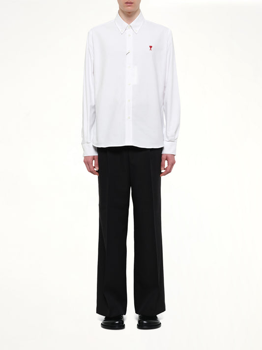 Embroidered ADC Long Sleeve Shirt in White