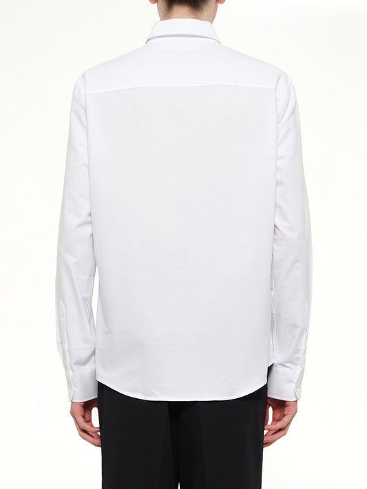 Embroidered ADC Long Sleeve Shirt in White