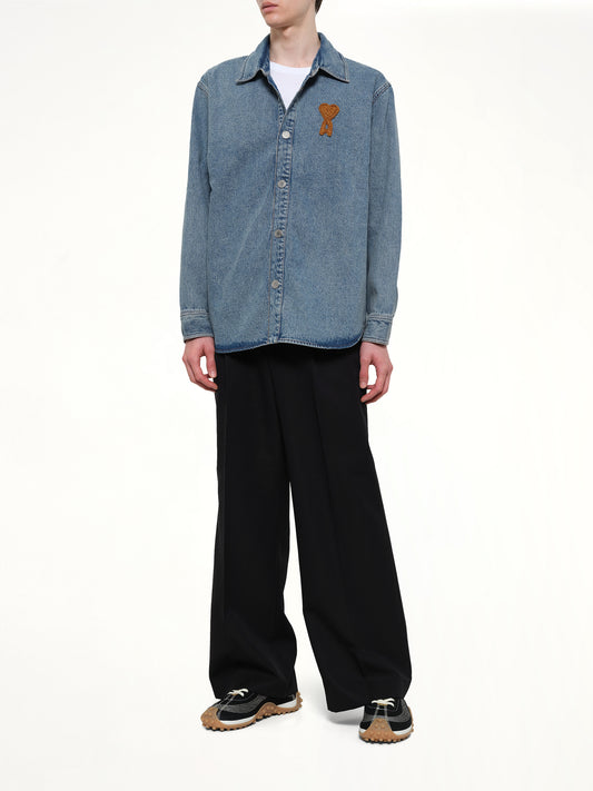 Knitted ADC Denim Shirt in Blue
