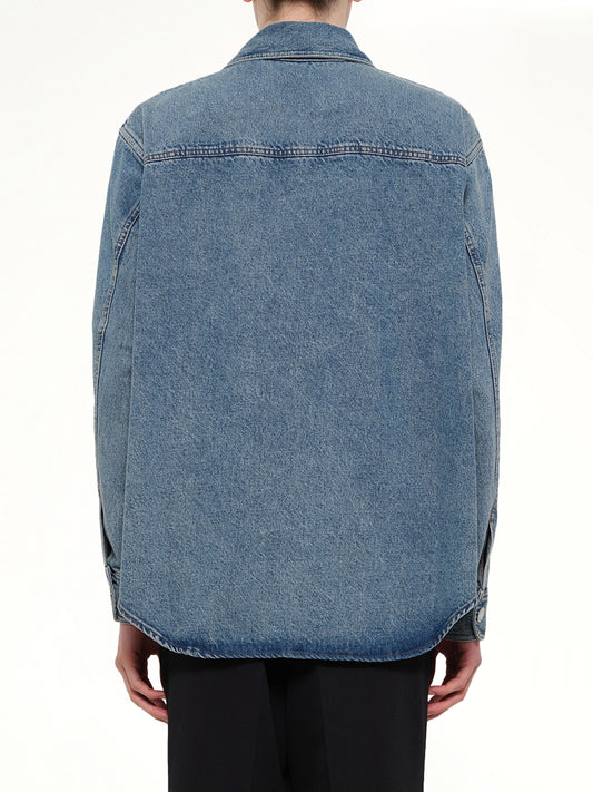 Knitted ADC Denim Shirt in Blue