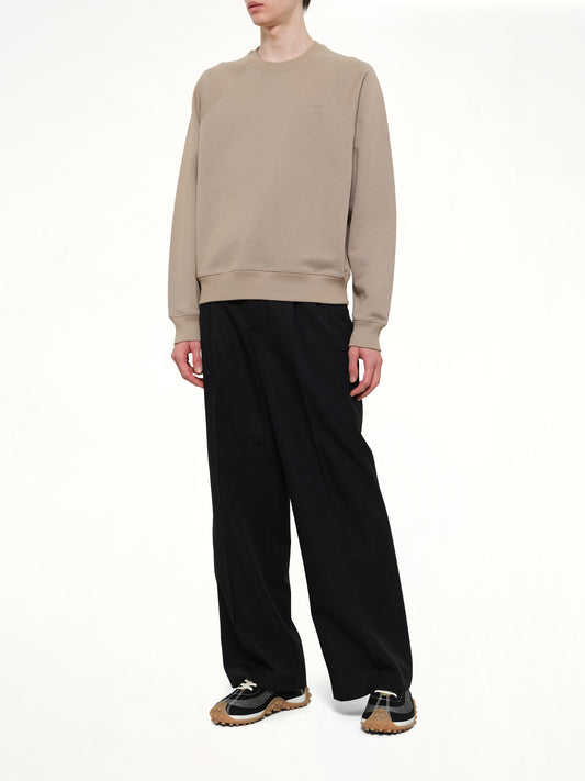 Small Embossed ADC Sweatshirt in Beige Taupe