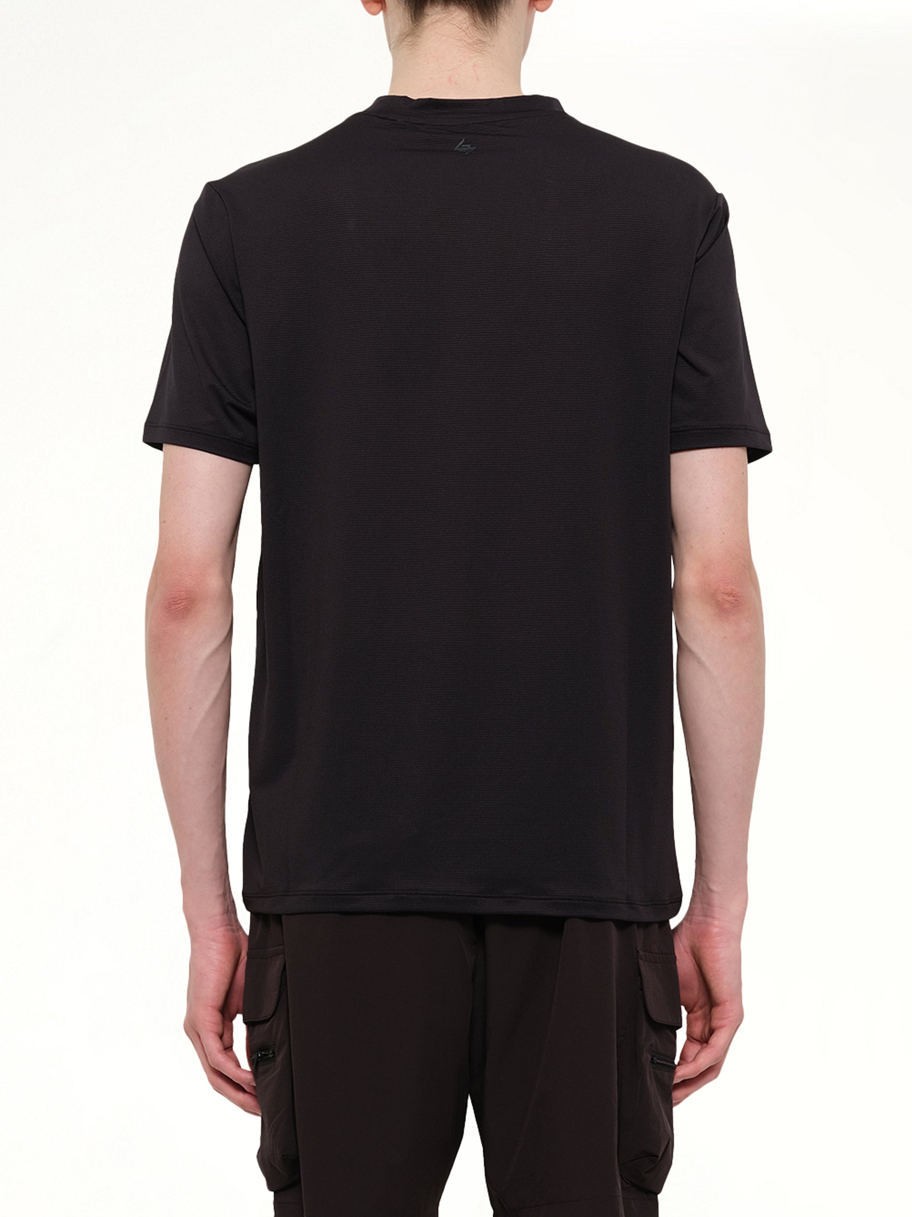 REPRESENT , 247 DNA Mesh T-Shirt in Jet Black Back View from MARAIS