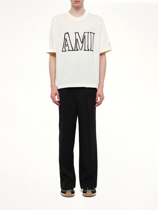 Ami Paris Boxy Fit T-Shirt in White