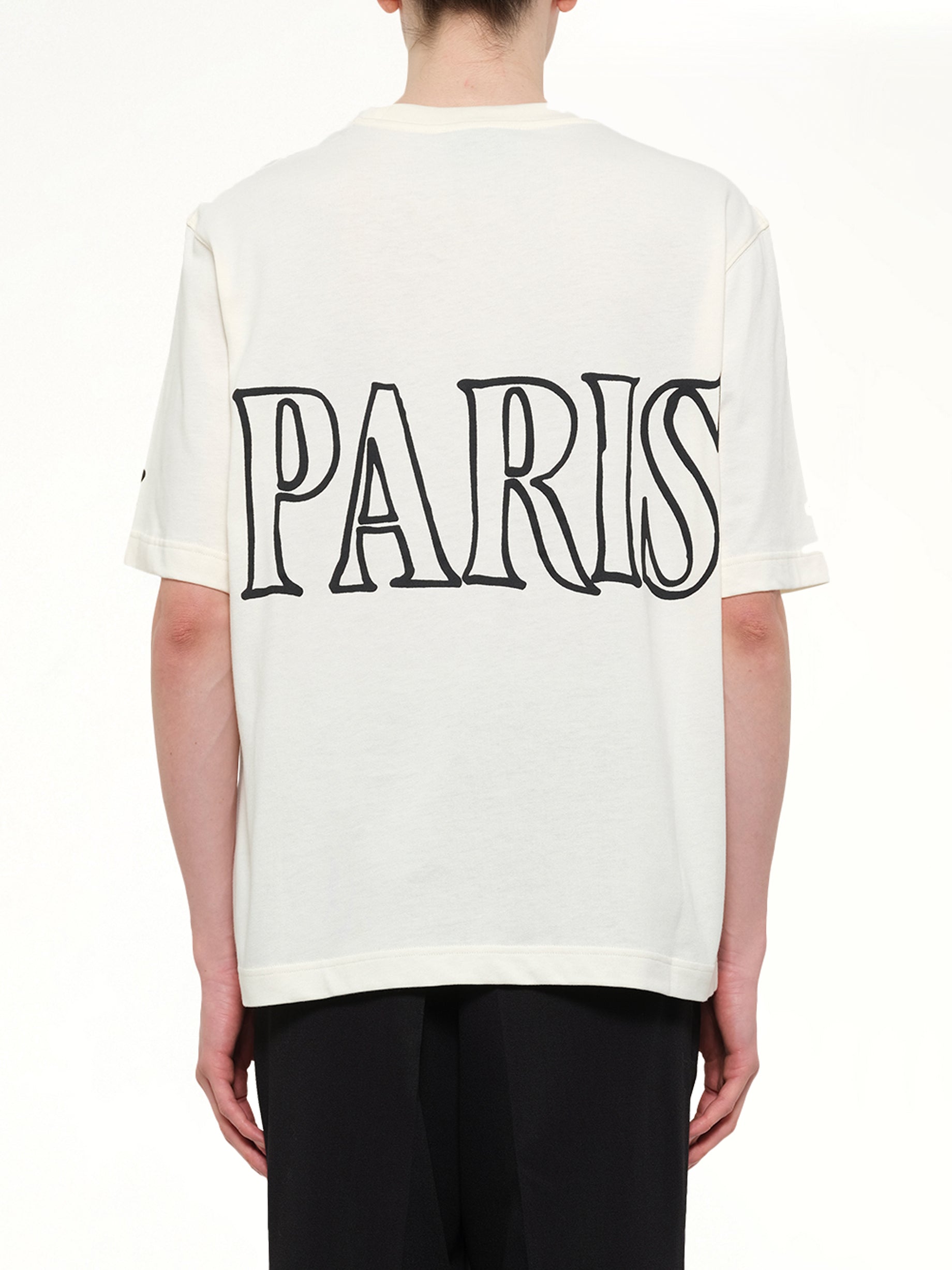 AMI PARIS Ami Paris Boxy Fit T-Shirt in White Back View from MARAIS