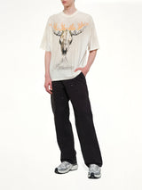 British Cowboys T-Shirt in Washed Ecru