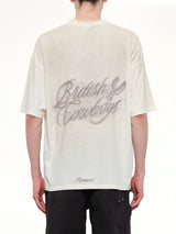 British Cowboys T-Shirt in Washed Ecru