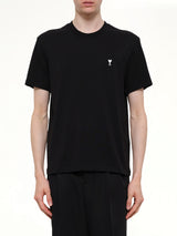 Contrasted Ami De Coeur T-Shirt in Black