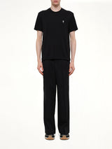 Contrasted Ami De Coeur T-Shirt in Black