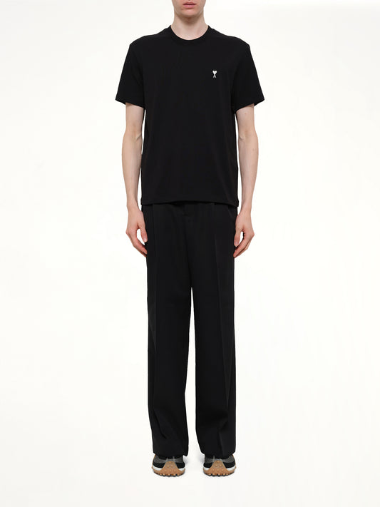 Contrasted Ami De Coeur T-Shirt in Black