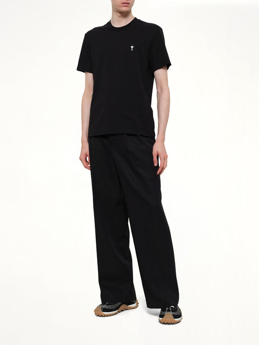 Contrasted Ami De Coeur T-Shirt in Black