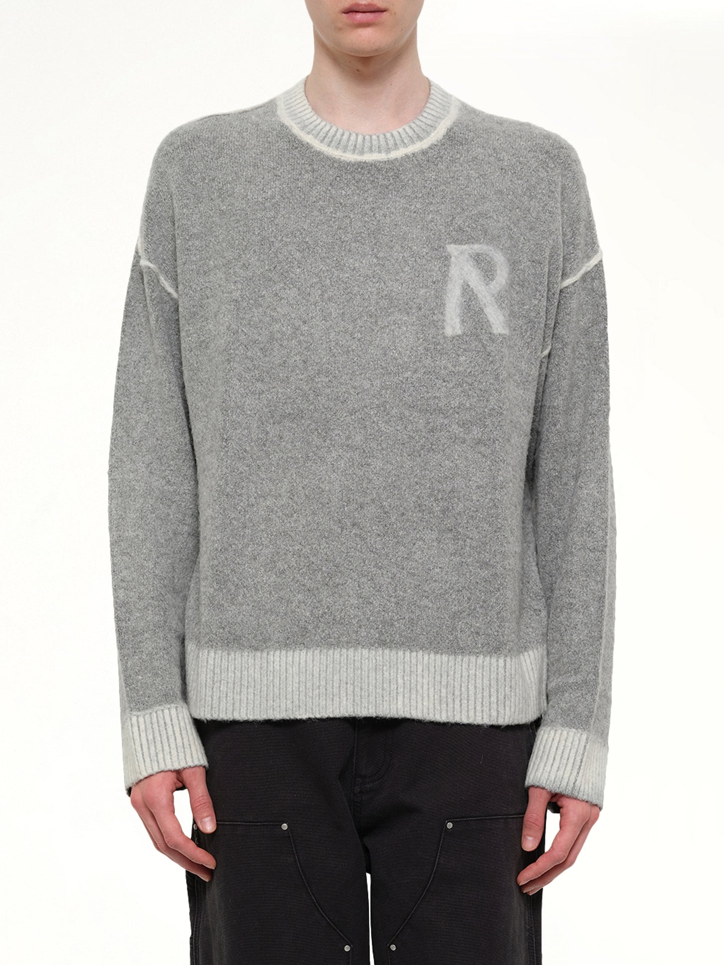 Laurel Knit Sweatshirt in Sun Fade Grey