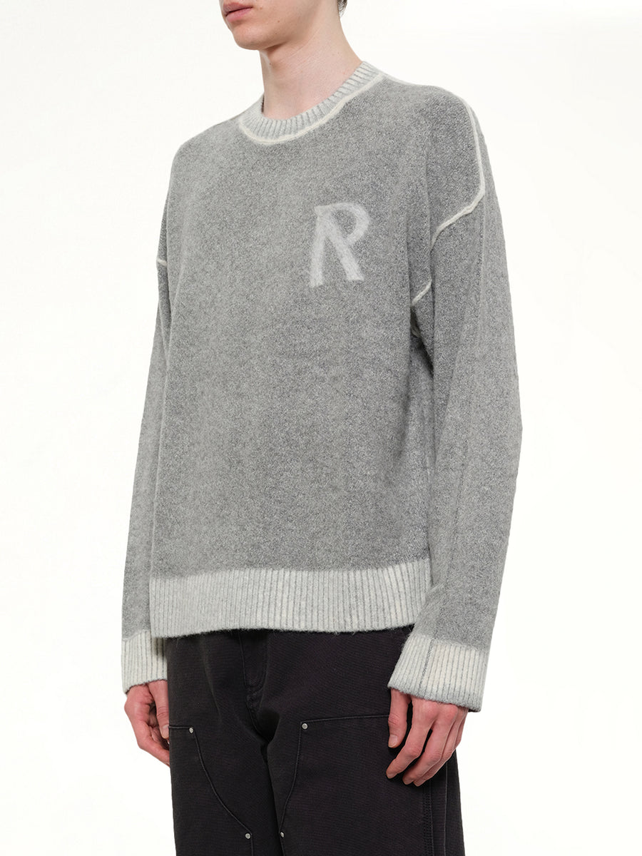 Laurel Knit Sweatshirt in Sun Fade Grey