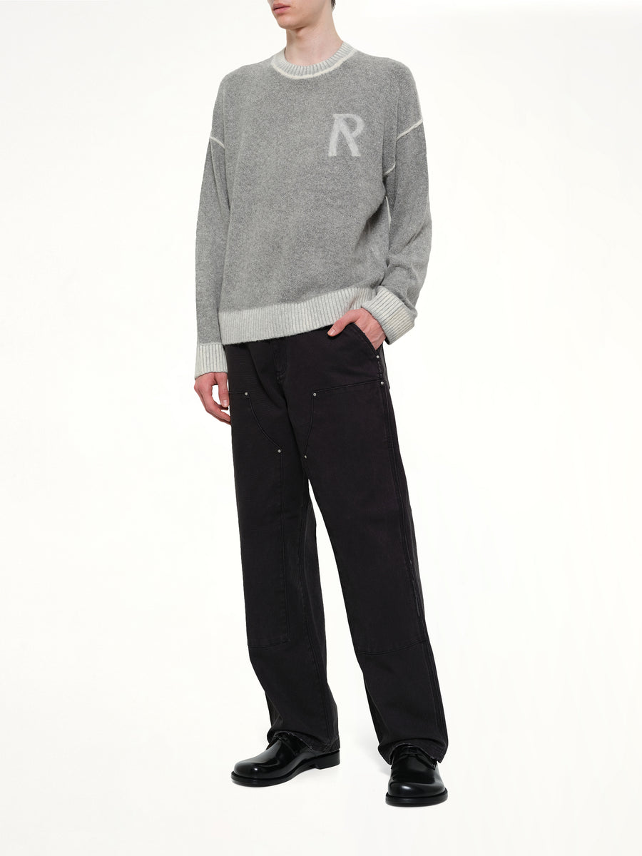 Laurel Knit Sweatshirt in Sun Fade Grey