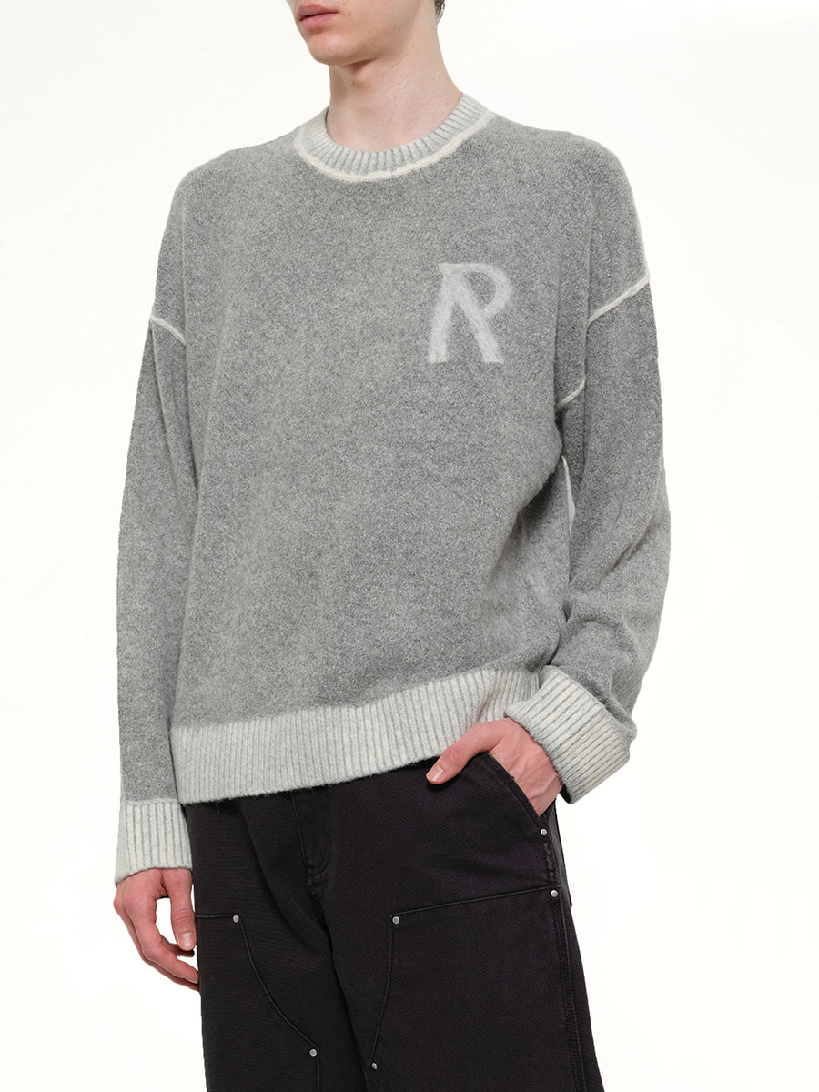 Laurel Knit Sweatshirt in Sun Fade Grey