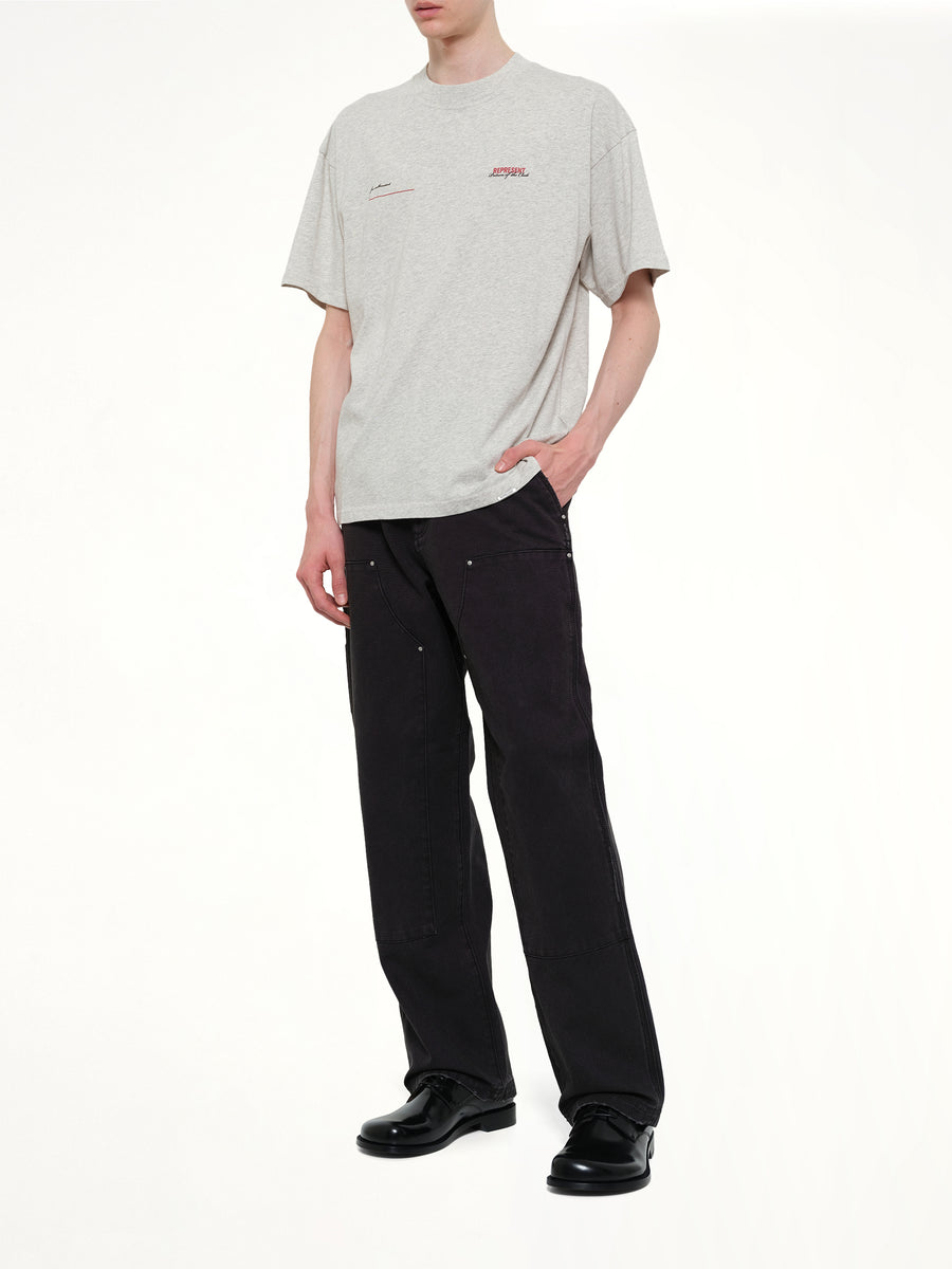Patron of The Club T-Shirt in Cream Marl