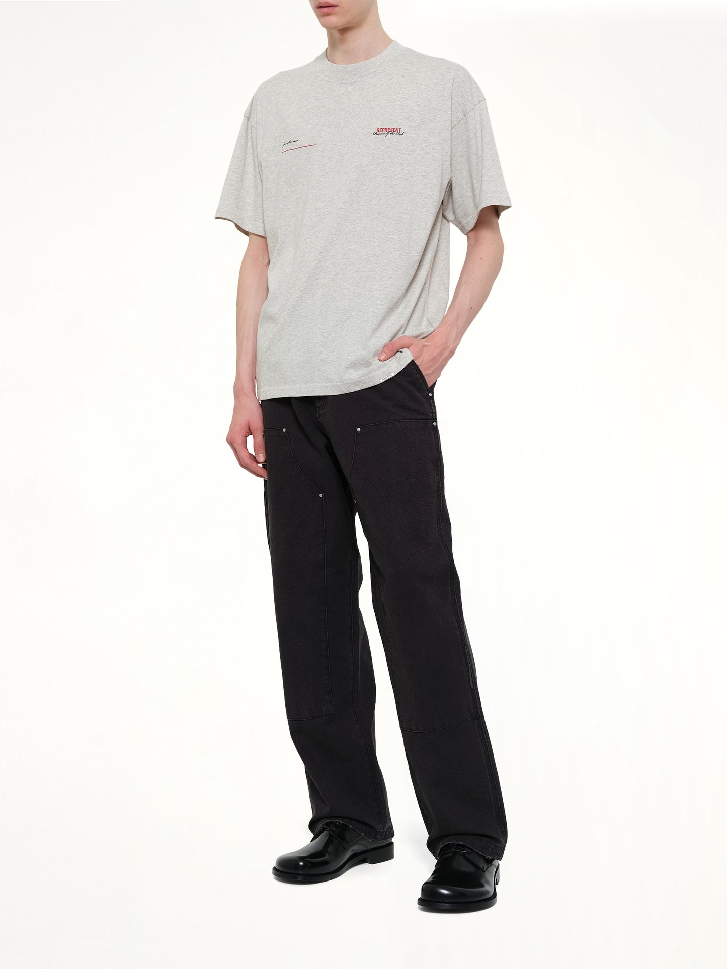 Patron of The Club T-Shirt in Cream Marl