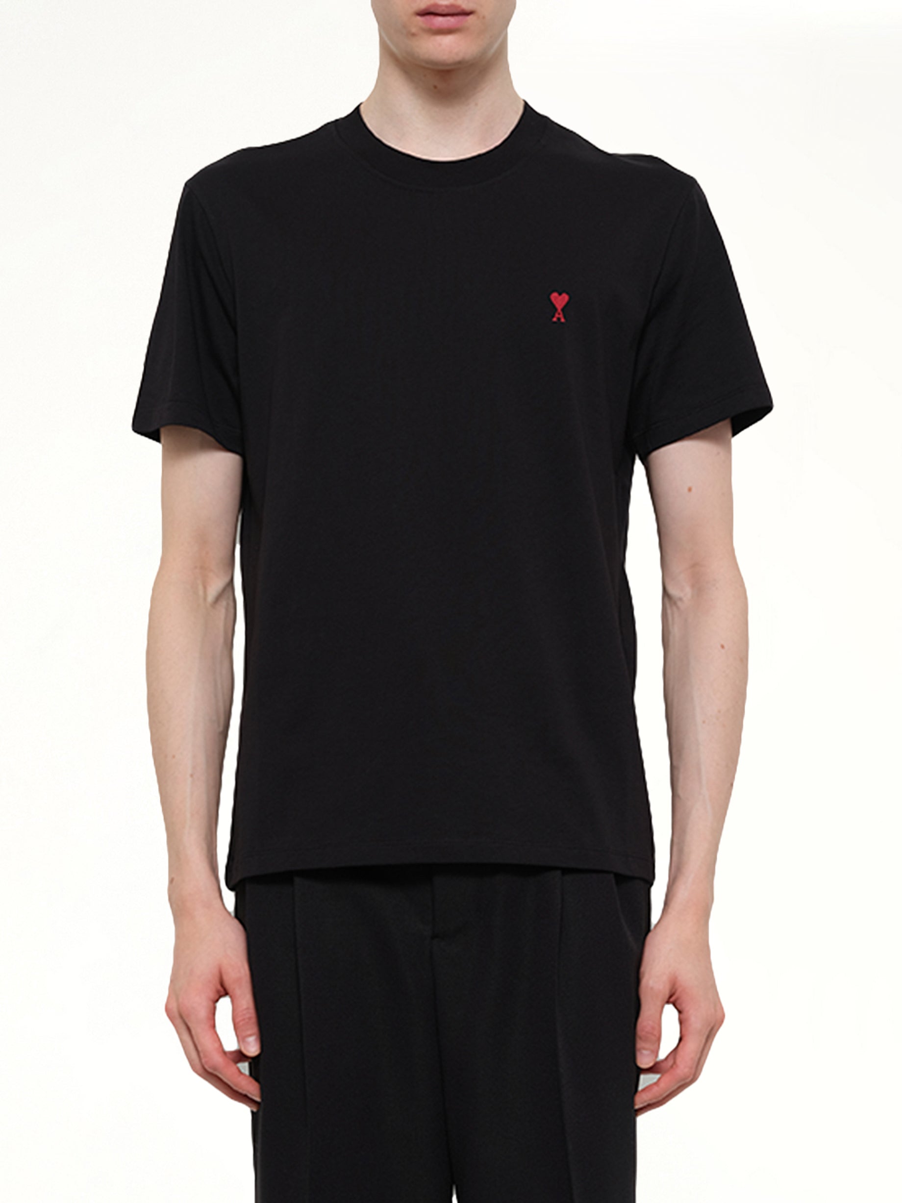 Red Ami De Coeur T-Shirt in Black