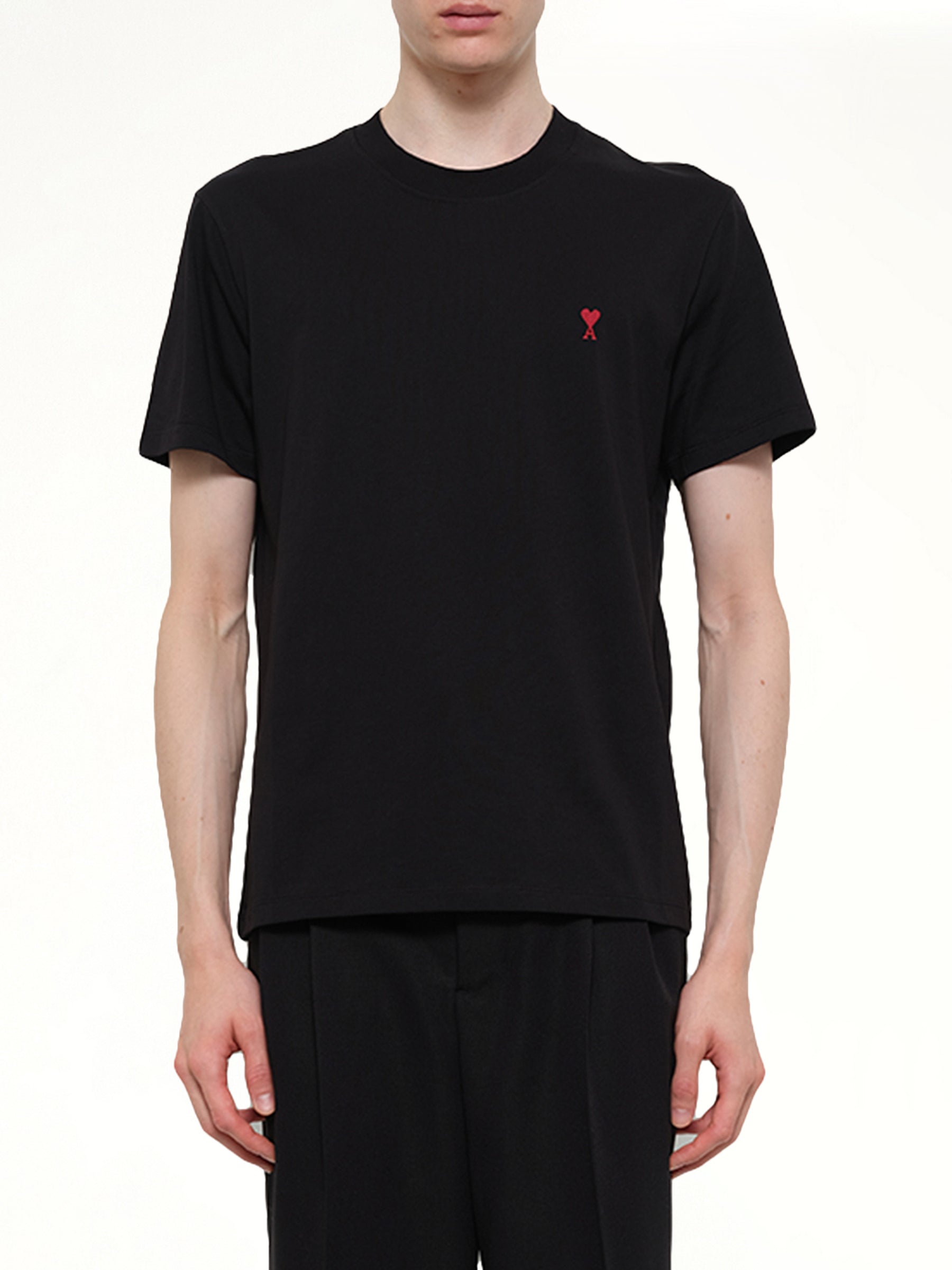 Red Ami De Coeur T-Shirt in Black