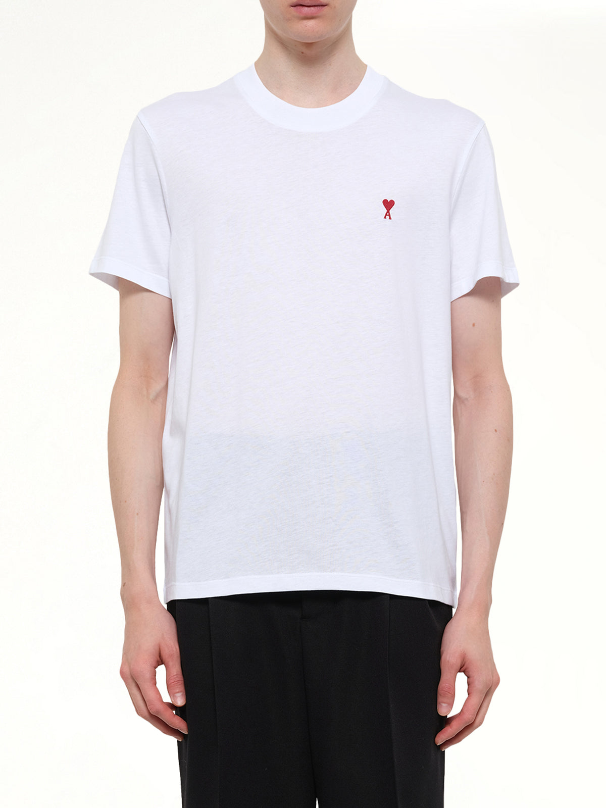 Red Ami De Coeur T-Shirt in White