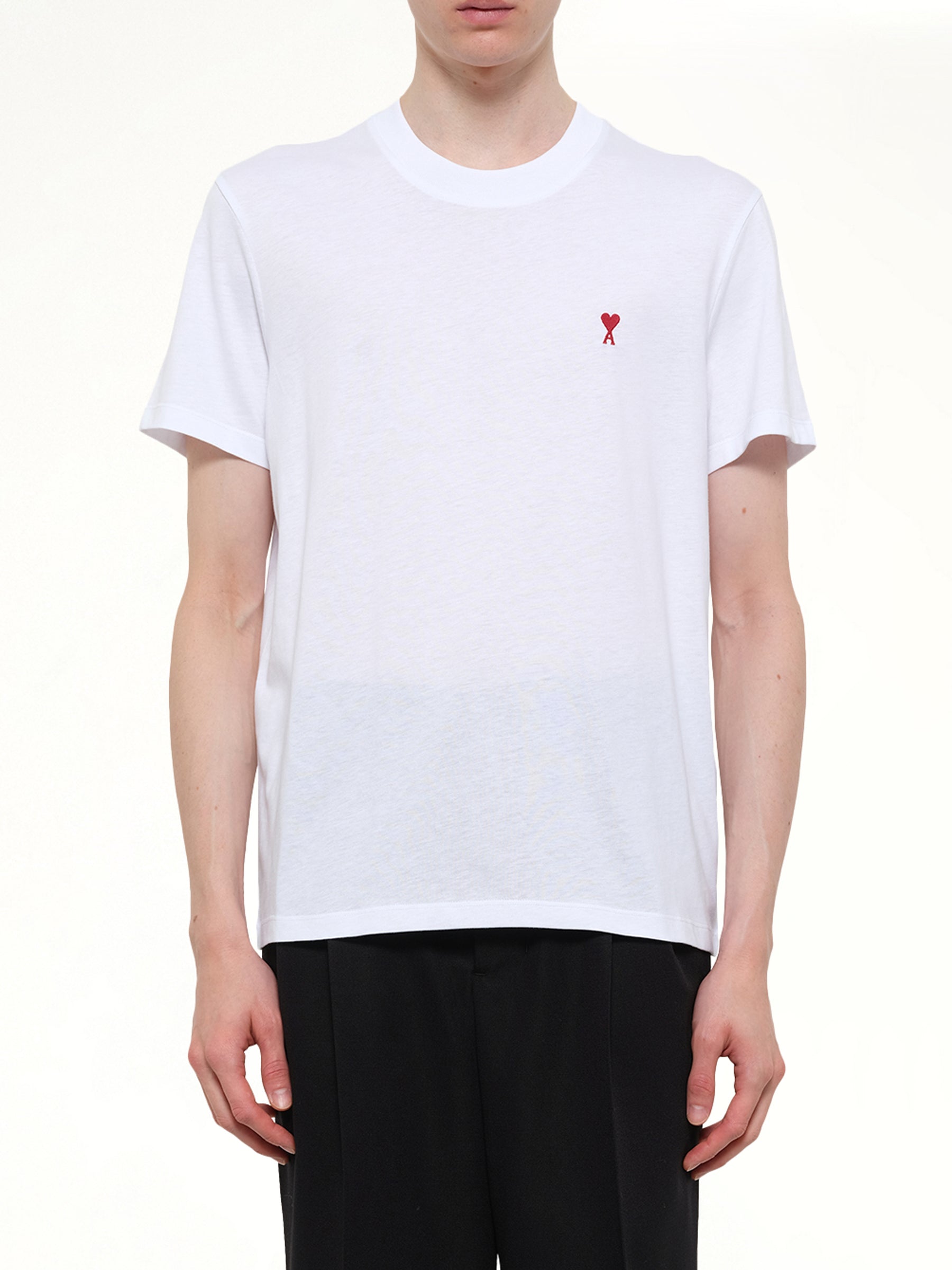 Red Ami De Coeur T-Shirt in White