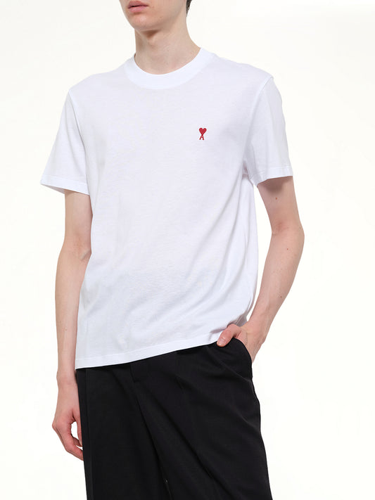 Red Ami De Coeur T-Shirt in White