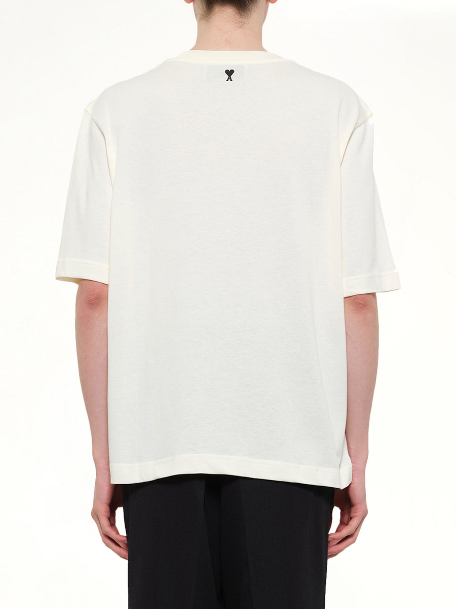 Signature Print Boxy Fit T-Shirt in White