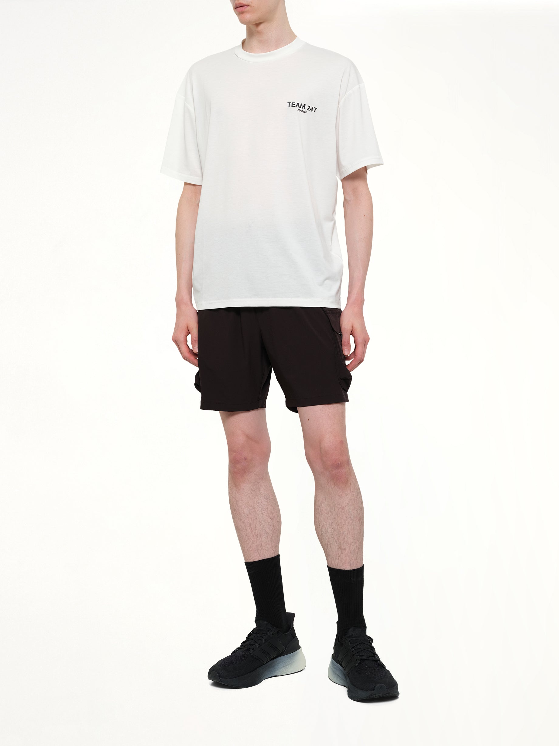 REPRESENT , Team 247 Oversized T-Shirt in Flat White Full Reference from MARAIS
