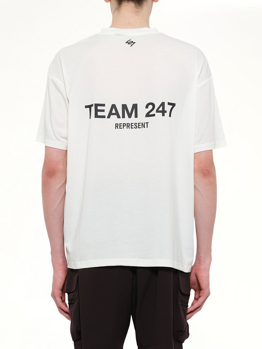 Team 247 Oversized T-Shirt in Flat White