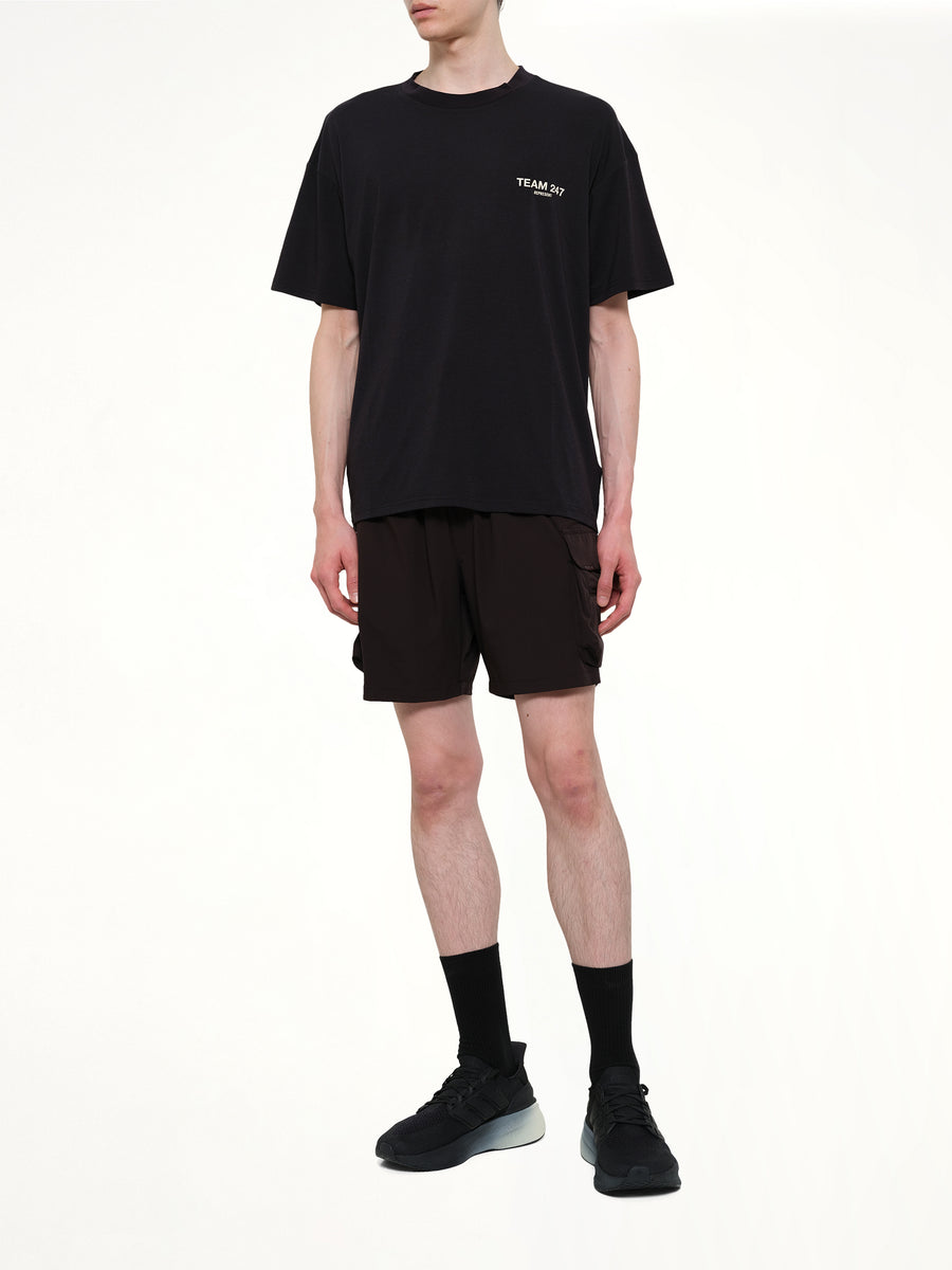 Team 247 Oversized T-Shirt in Jet Black