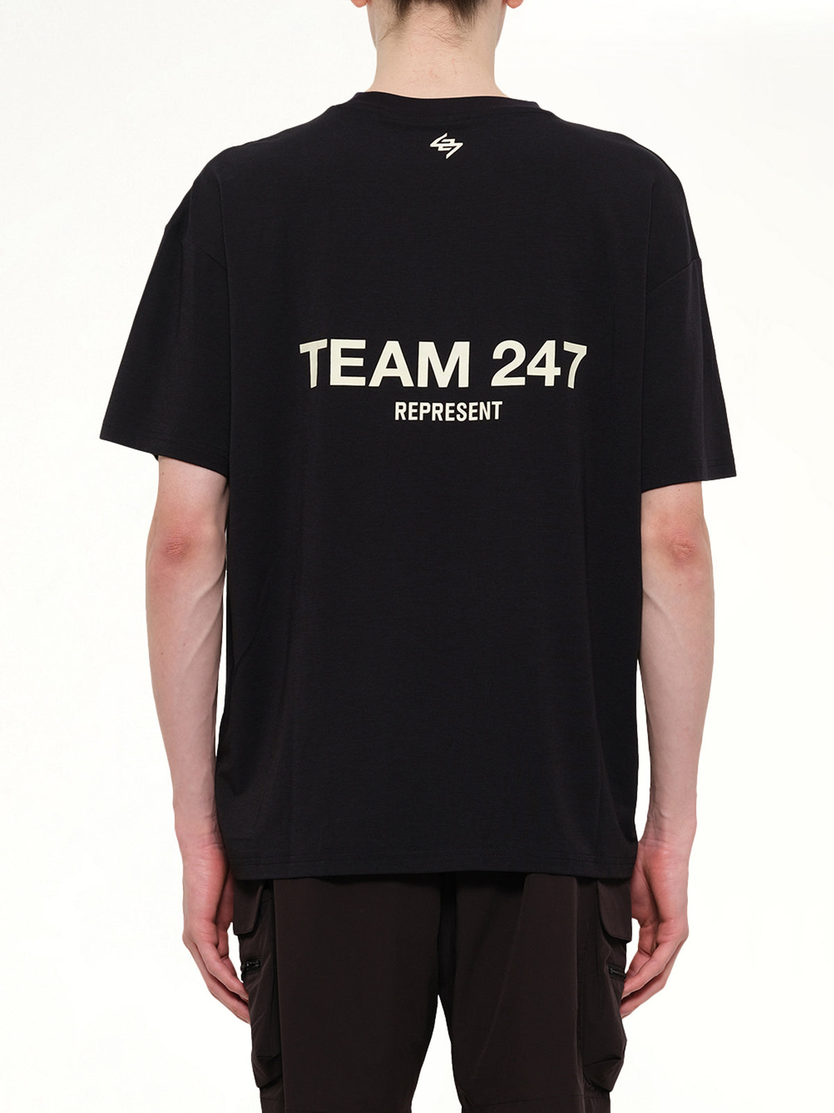 Team 247 Oversized T-Shirt in Jet Black