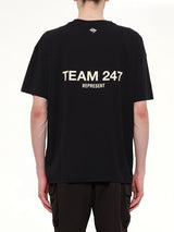 Team 247 Oversized T-Shirt in Jet Black