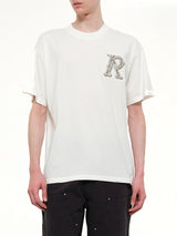 Western Initial T-Shirt in Flat White