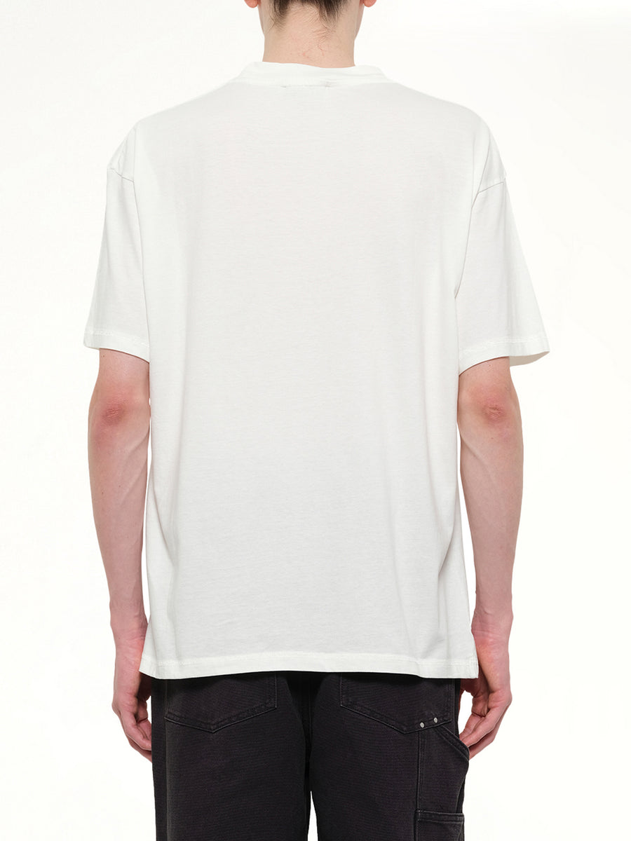 Western Initial T-Shirt in Flat White