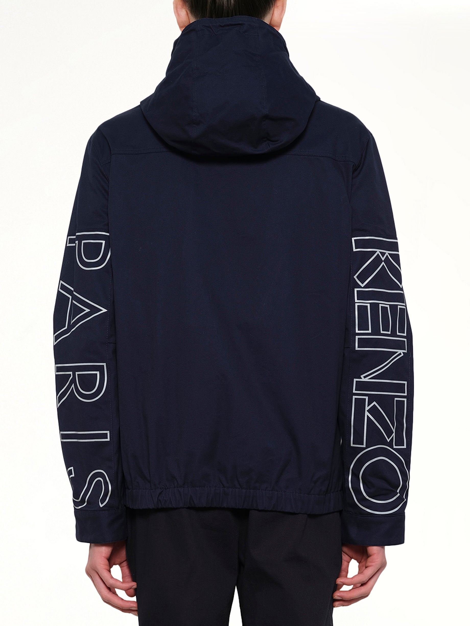 KENZO Sport Parka in Blue Side View from MARAIS